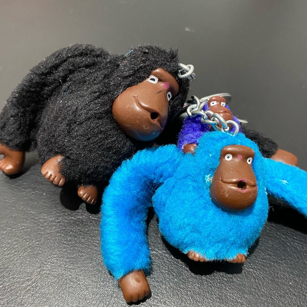 2 pcs | Cute Kipling Monkey Mom & Baby Keychains Key Rings Bag Purse Accessory - Picture 3 of 10